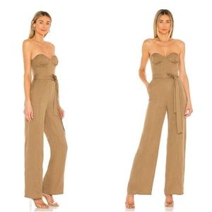 Lovers + Friends | NWOT Steph Jumpsuit in Tan Size XS